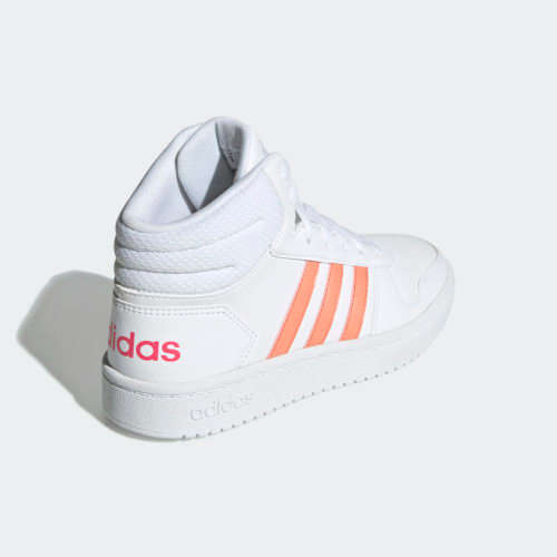 Original Women's adidas Hoops 2.0 Mid White/Orange EE6708 Size UK 5 (SA 5)