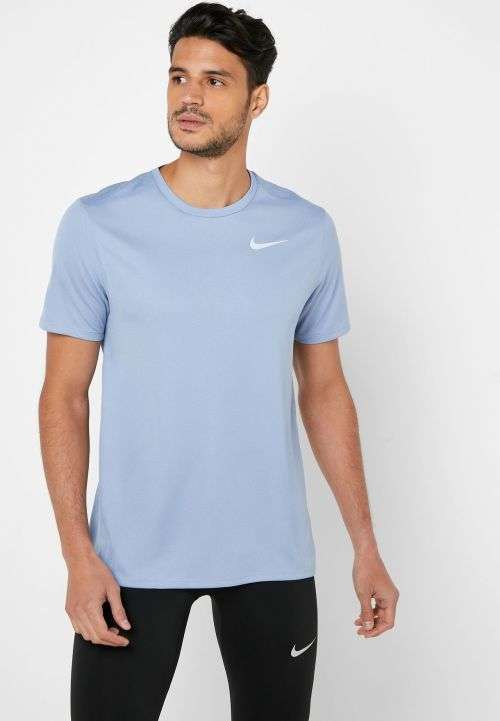 Original Mens NIKE Dri Fit Breathe Run Sports T-Shirt Indigo 904634 460 Size Medium