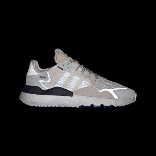Original Men's adidas NITE JOGGER White/ Grey/ Active Blue F34124 Size UK 9 (SA 9)