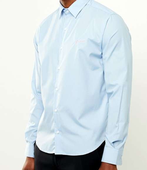 Original Mens PRINGLE MC Neill Long Sleeves Styled Fit 60% Cotton Cloud Blue Size Large