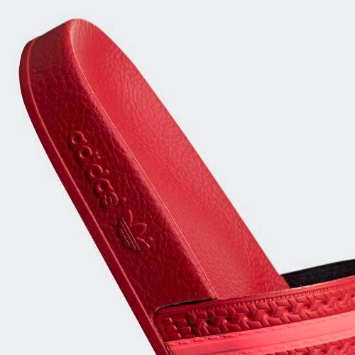 Original Women's adidas ADILETTE SLIDES Scarlet/ Flash Red EE6185 Size UK 5 (SA 5)