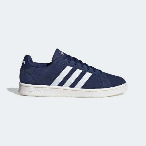 Original Mens adidas Grand Court Dark Blue/ Cloud White F36410 Size UK 8 (SA 8)