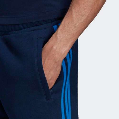 Original Men's ADIDAS Classic 3 Stripes Shorts COLLEGIATE NAVY/ BLUE BIRD CL7834 Size Medium