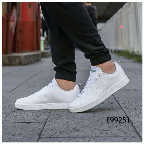 Original Men's adidas VS Advantage CL White/Green F99251 Size UK 11 (SA 11)