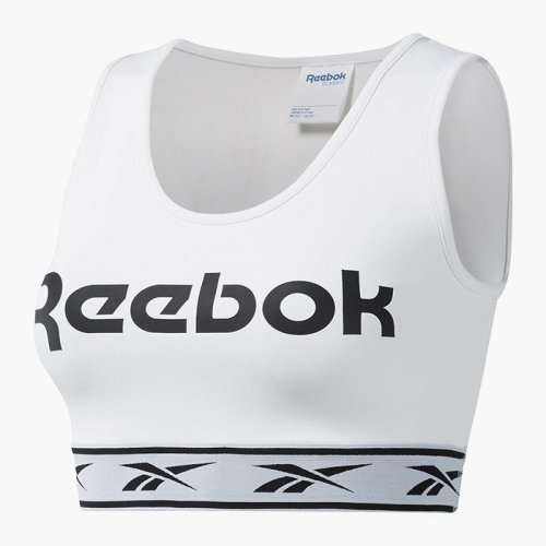 Original Womens Reebok Classics Vector Light Impact Bra White/Black EB5077 Size Medium