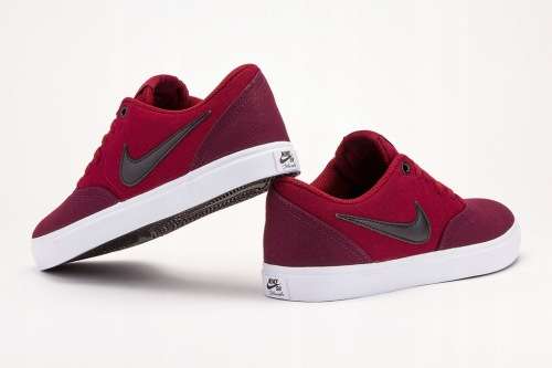 Original Women's Nike CHECK SOLAR CANVAS Night Maroon 921463 605 Size UK 5 (SA 5)