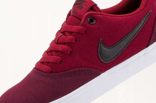 Original Women's Nike CHECK SOLAR CANVAS Night Maroon 921463 605 Size UK 5 (SA 5)