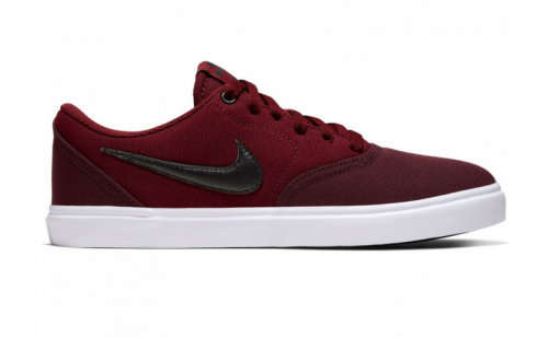 Original Women's Nike CHECK SOLAR CANVAS Night Maroon 921463 605 Size UK 5 (SA 5)