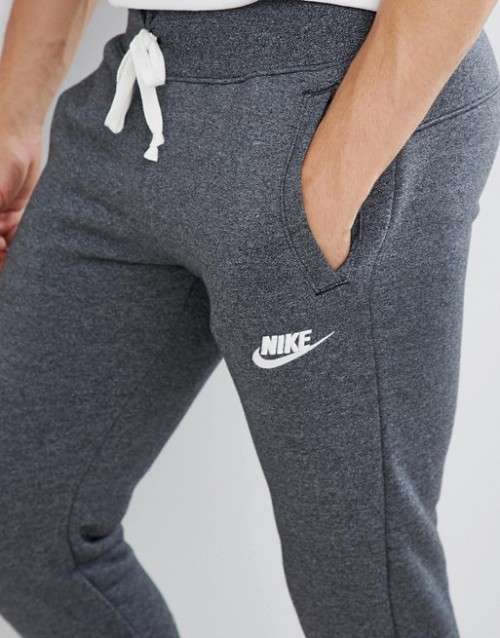 Original Men's Nike Joggers Sportswear Heritage Pants Dark Heather CN8758 010 Size Extra Large