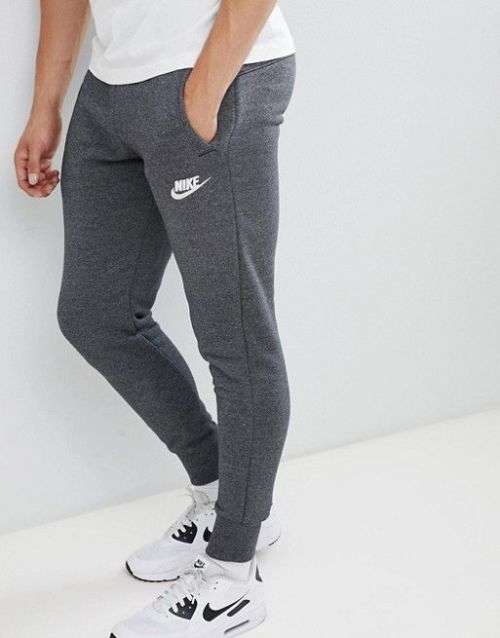 Original Men's Nike Joggers Sportswear Heritage Pants Dark Heather CN8758 010 Size Extra Large