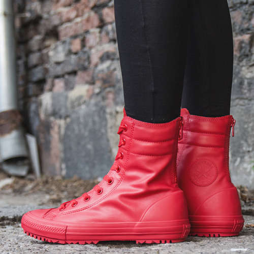 Original Women's Converse Chuck Taylor All Star Hi-Rise Boot Warm Red/ Red 549592C Size UK 5 (SA 5)
