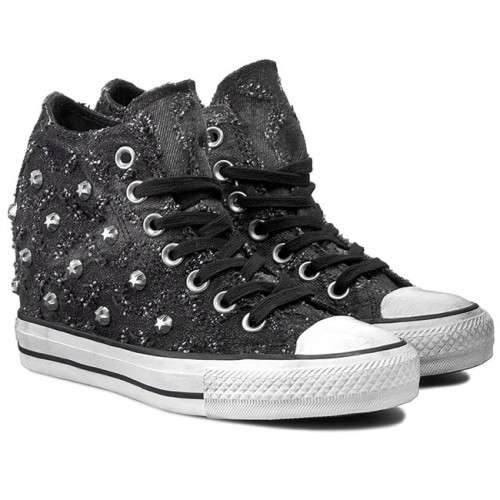 Original Women's Converse Chuck Taylor Lux Mid Black/ Grey 547196C Size UK 5 (SA 5)