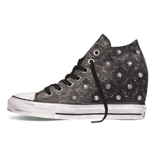 Original Women's Converse Chuck Taylor Lux Mid Black/ Grey 547196C Size UK 5 (SA 5)