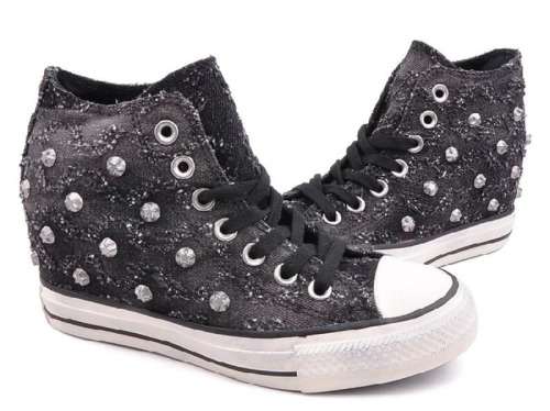 Original Women's Converse Chuck Taylor Lux Mid Black/ Grey 547196C Size UK 5 (SA 5)
