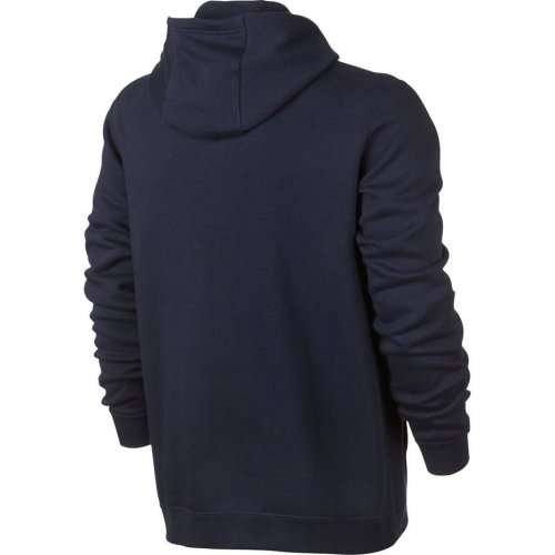 Original Mens Nike Classic Fleece Hoodie Navy Blue 804346 451 Size Medium
