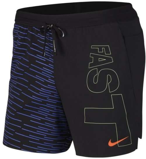 Original Mens Nike Flex Stride Berlin 13 cm Running Shorts Black/Multi  CK1748 010 Size Extra Large