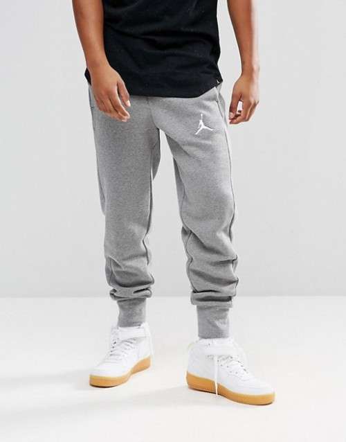 Original Men's Nike Jordan Flight Fleece Warm Joggers Grey AA5591 064 Size XL