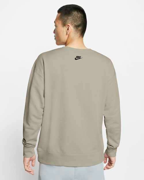 Original Mens Nike Sportswear French Terry Crew String/ Laser Blue CT9762 221 Size Extra Large