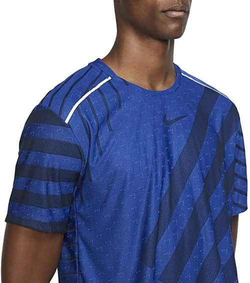 Original Mens NIKE Techknit Ultra Cool Short Sleeve Running Tee Shirt BV4687 405 Size Medium