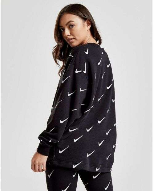 Nike sportswear rally women's print metallic crew shop