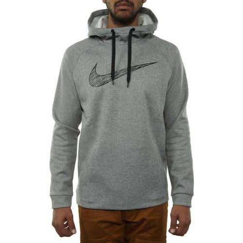 Original Mens Nike Classic Therma Graphic Hoodie (Super Soft Inside) Grey CJ5149 063 Size Large