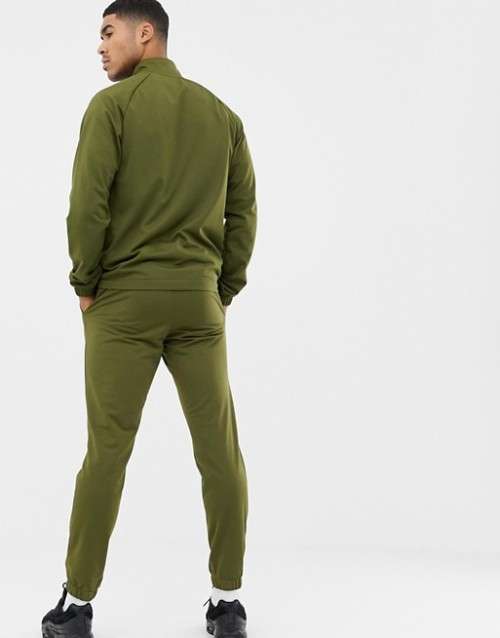 Original Men's Nike 2 Piece Track Suit PK Olive Green CD9239 395 Size XL