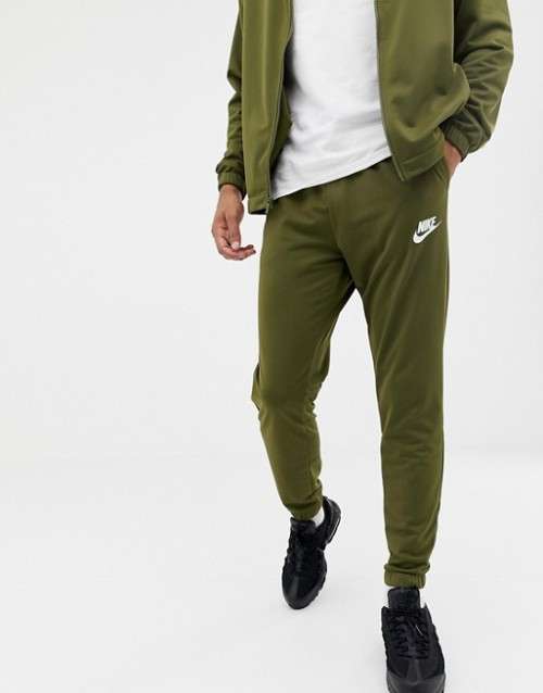 Olive green nike jogger suit online