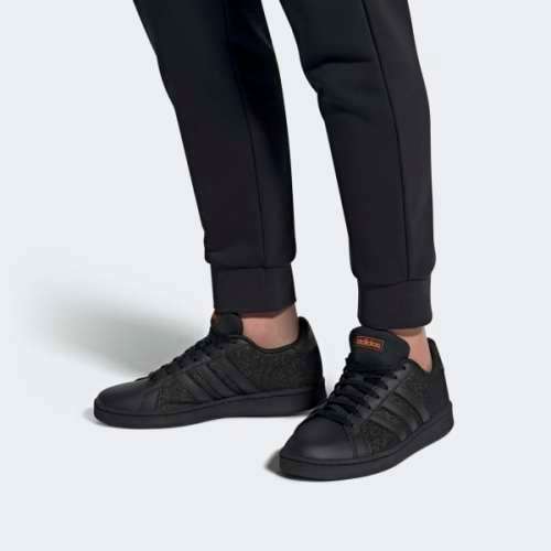 adidas Men's Grand Court Core Black/ Orange EF0128 Size UK 11 (SA 11)