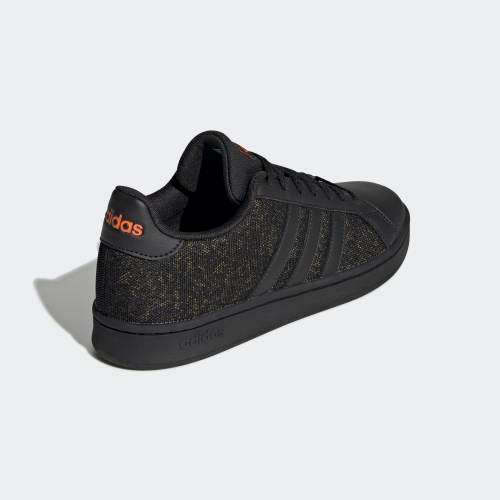 adidas Men's Grand Court Core Black/ Orange EF0128 Size UK 11 (SA 11)