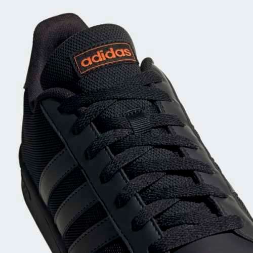 adidas Men's Grand Court Core Black/ Orange EF0128 Size UK 11 (SA 11)