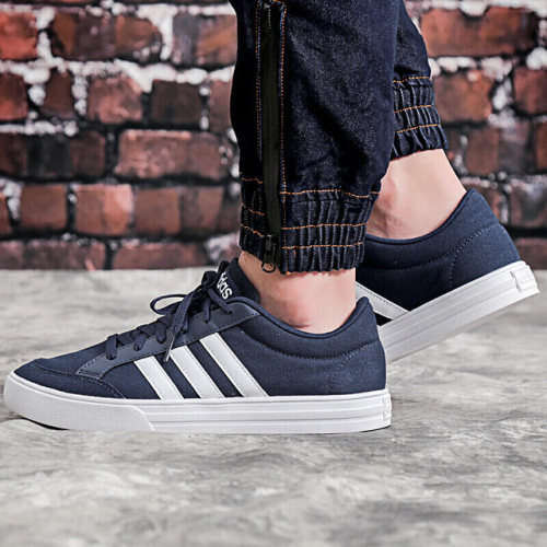 Original Men's adidas VS SET Collegiate Navy/ Cloud White AW3891 Size UK 8 (SA 8)