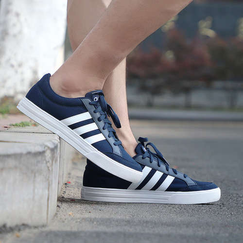 Original Men's adidas VS SET Collegiate Navy/ Cloud White AW3891 Size UK 8 (SA 8)
