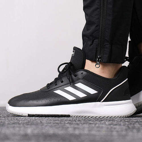 Original Mens adidas COURTSMASH Core Black/ Grey Two F36717 Size UK 8 (SA 8)