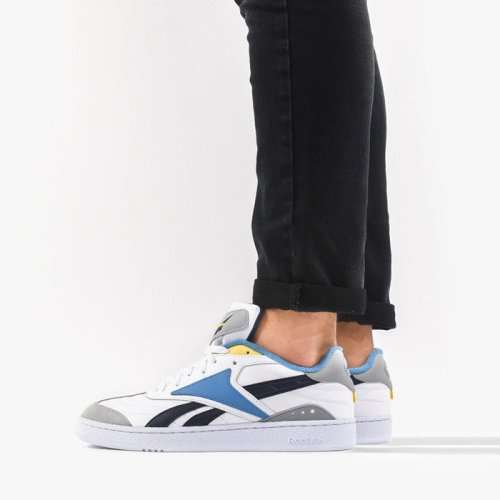 Original Reebok Mens Club C RC 1.0  White/ True Grey/ Collegiate Navy DV8662 Size UK 9 (SA 9)