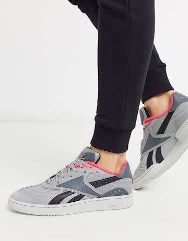 Original Reebok Mens Club C RC 1.0  True Grey/ Black DV8664 Size UK 10 (SA 10)