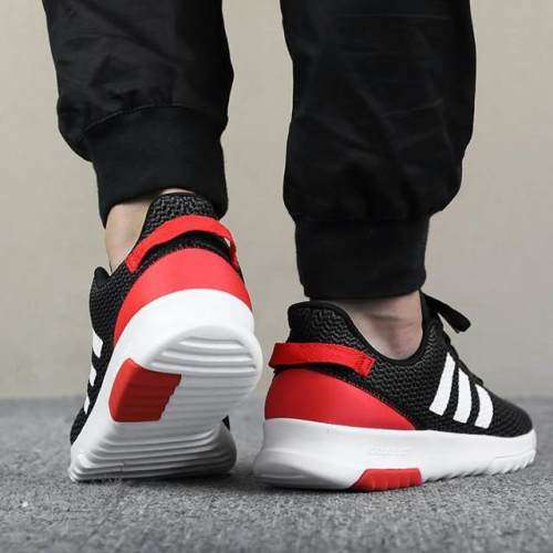 Original Men's adidas CLOUDFOAM RACER TR Core Black/ Hi-Res Red B43638 Size UK 10 (SA 10)