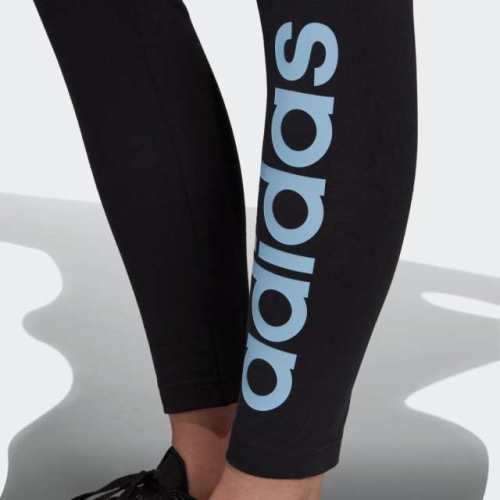 Original Women's adidas ESSENTIALS LINEAR TIGHTS Black FM7575 Size Large
