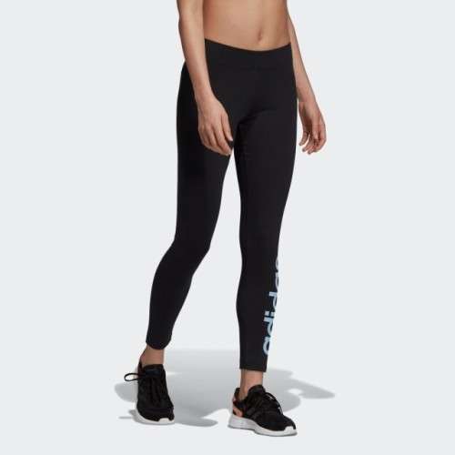 Original Women's adidas ESSENTIALS LINEAR TIGHTS Black FM7575 Size Large