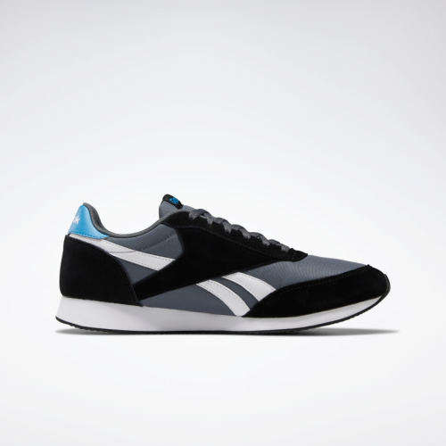 Original Reebok Mens ROYAL CLASSIC JOGGER 2.0 Grey/ Black/White DV6562 Size UK 9 (SA 9)