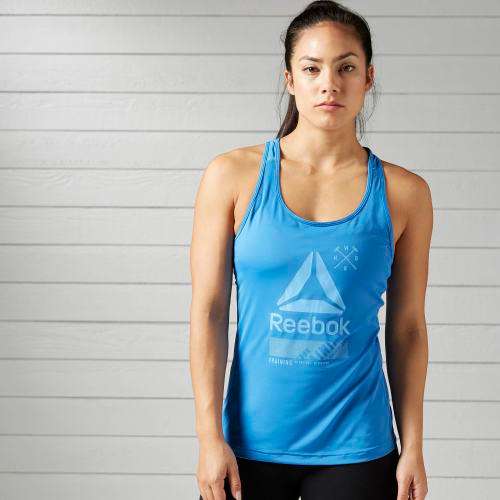 Original Womens Reebok ACTIVCHILL GRAPHIC TANK TOP BK3129 Size Medium