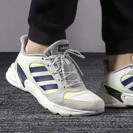 adidas Men's 90S VALASION Cloud White/ Dark Blue EE9895 Size UK 10.5 (SA 10.5)