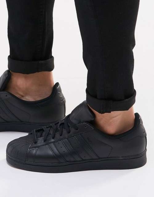 Original Men's adidas Superstar | All Black | Sneakers | AF5666 Size UK 9 (SA 9)