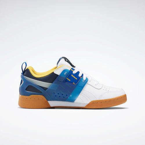 Original Reebok Mens WORKOUT PLUS ATI White/ Humble Blue EH0135 Size UK 10 (SA 10)