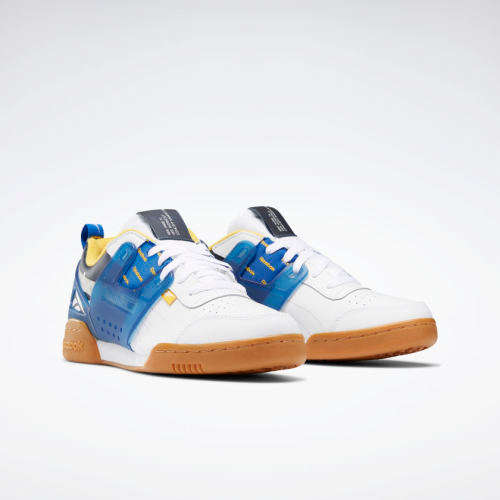 Original Reebok Mens WORKOUT PLUS ATI White/ Humble Blue EH0135 Size UK 10 (SA 10)