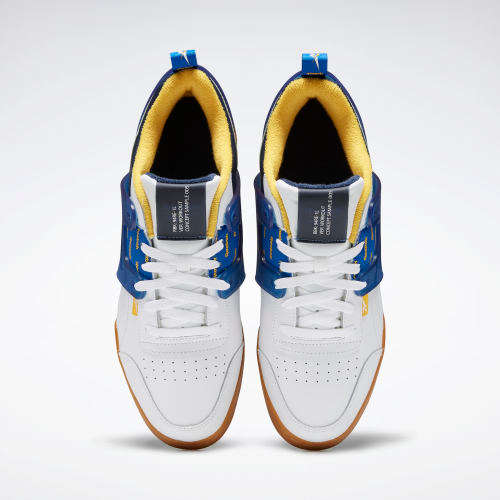Original Reebok Mens WORKOUT PLUS ATI White/ Humble Blue EH0135 Size UK 10 (SA 10)