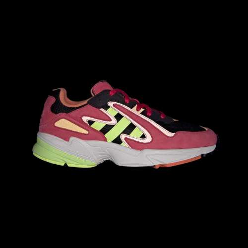 adidas Men's YUNG 96 CHASM Core Black/ Hi Res Yellow/ Energy Pink EE7229 Size UK 10 (SA 10)