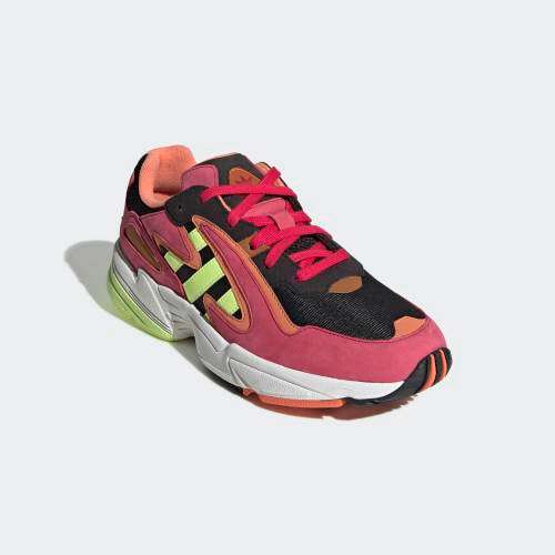 adidas Men's YUNG 96 CHASM Core Black/ Hi Res Yellow/ Energy Pink EE7229 Size UK 10 (SA 10)