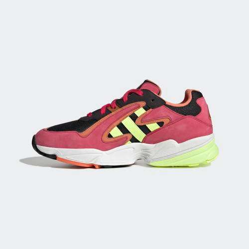 adidas Men's YUNG 96 CHASM Core Black/ Hi Res Yellow/ Energy Pink EE7229 Size UK 10 (SA 10)