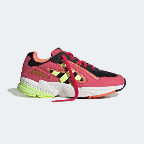 adidas Men's YUNG 96 CHASM Core Black/ Hi Res Yellow/ Energy Pink EE7229 Size UK 10 (SA 10)