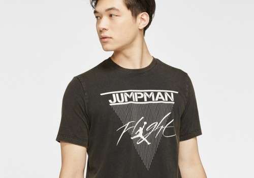 Original Men's Nike Jordan Jumpman Flight Tee Faded Black CD5642 010 Size Extra Large